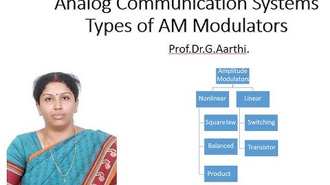 Types of AM Modulators