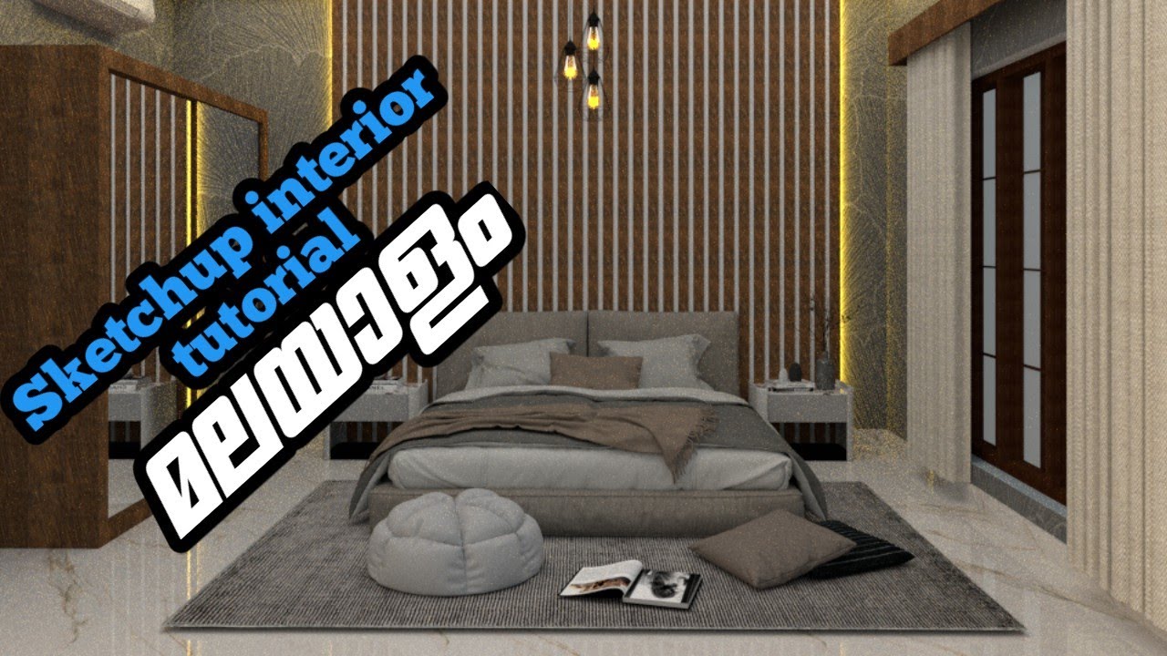 SketchUp Interior Design Tutorial on malayalam part 3 - YouTube