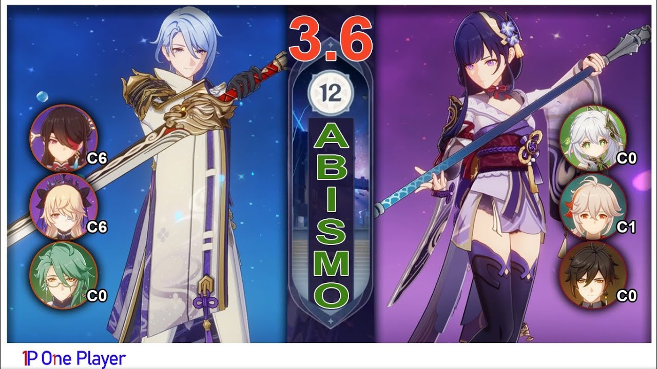 Ayato C0 / Raiden C2 - Abismo 3.6 - Genshin Impact - Nivel 12 (PS4 ...