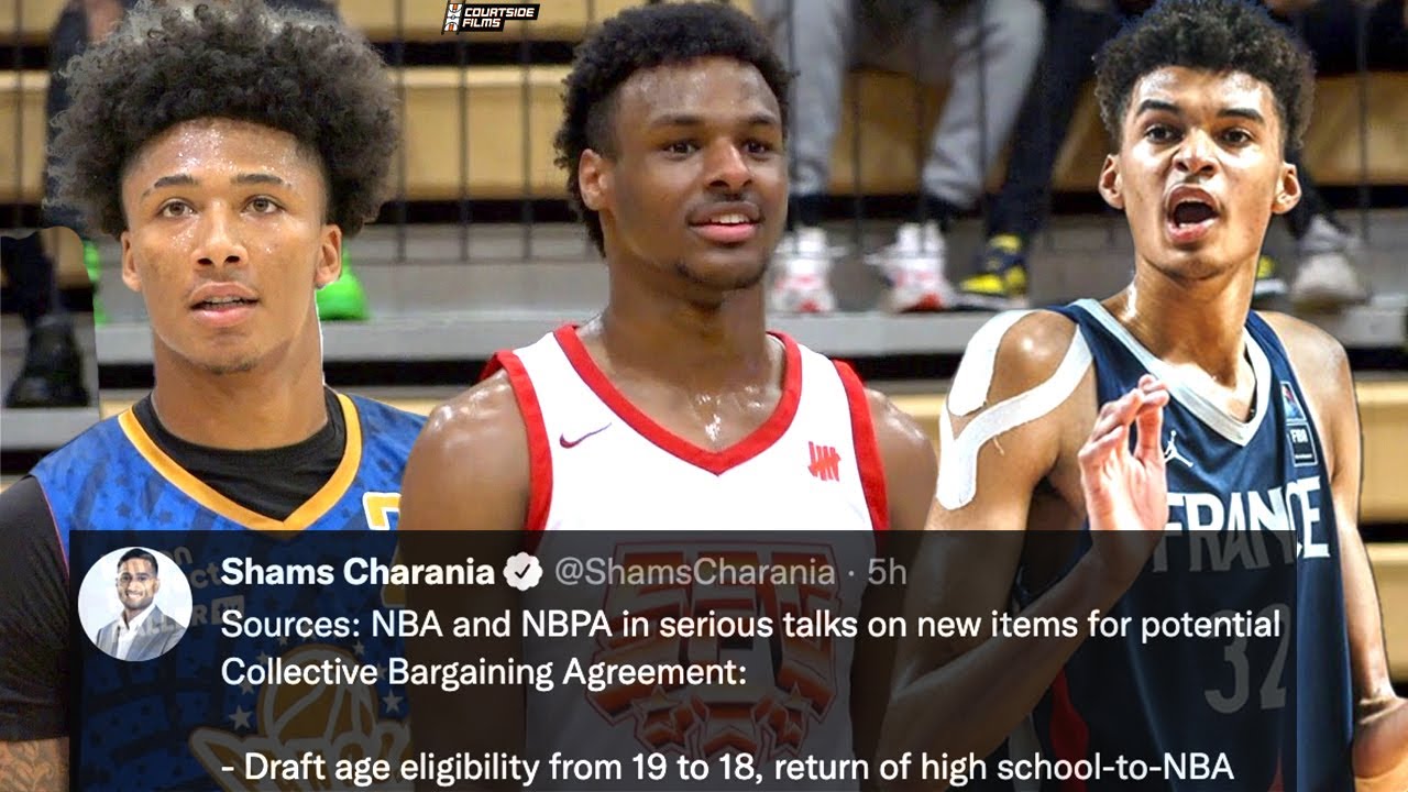 NBA DRAFT AGE IS BEING LOWERED!! Bronny James, Mikey Williams & More Can GO  PRO Out of High School?! - YouTube