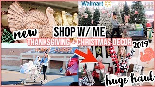 SHOP WITH ME FOR MY THANKSGIVING + CHRISTMAS DECORATE W/ ME VIDEOS 2019! HOBBY LOBBY + WALMART HAUL!