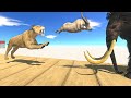 Angry Neighbors attack Wolly Mammoth - Animal Revolt Battle Simulator