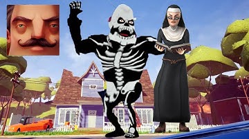 Hello Neighbor - My New Neighbor Dark Riddle Skeleton History Gameplay Walkthrough