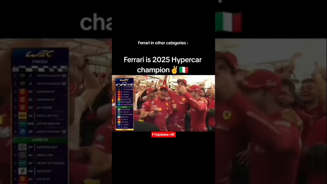 ferari lose 2025 F1 champion 🏆😢 