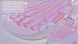 Unboxing RK Round Wireless Keyboards | Affordable Kawaii Pink Retro Typewriter + Digital Journal 💕