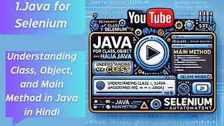 1.Java for Selenium || Understanding Class, Object, and Main Method in Java in Hindi||Automation.
