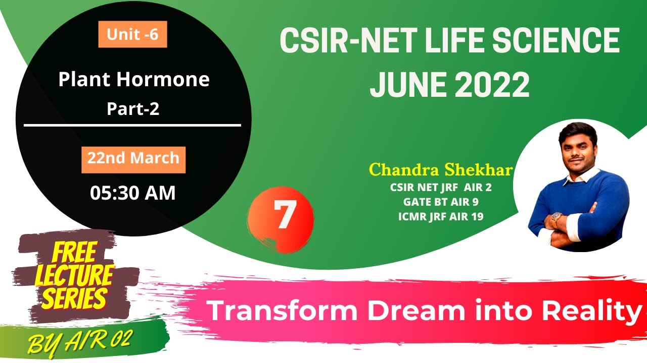 PLANT HORMONE PART 02 | UNIT - 6 SYSTEM PHYSIOLOGY - PLANT | CSIR-NET LIFE SCIENCES JUNE 2022