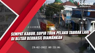 Sempat Kabur, Sopir Truk Pelaku Tabrak Lari di Blitar Berhasil Diamankan