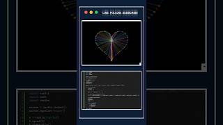 Python Turtle Rainbow Heart Animation ❤️🌈 | Coding Art #shorts
