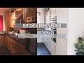 DECORATING OUR KITCHEN ON A BUDGET! | PAINTING KITCHEN CUPBOARDS | SammyBird