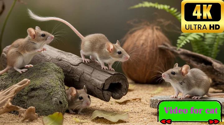 Cat TV games mice playing hide & seek and squeaking for cats to watch 4k UHD 60fps