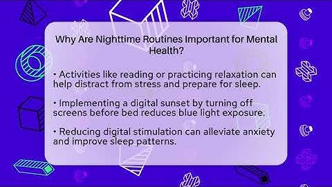 Why Are Nighttime Routines Important for Mental Health? | Goodnight Routine Guide News