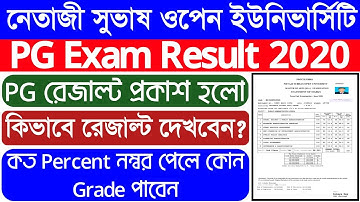 NSOU PG Result Published 2020 | PG Result 2020 | How to Check PG Result Online 2020 | NSOU |