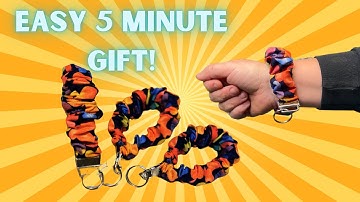 Hoe je een scrunchie-sleutelhanger naait Tutorial voor beginners Eenvoudig project om te naaien e...
