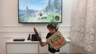 Legend Of Zelda Breath of the Wild | Faleeq pretend play (berpura pura bermain) dengan game Zelda screenshot 3