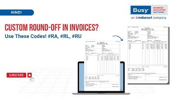 Advance Invoice Tips - Data Manipulation fields in BUSY (Hindi) | Use #RA, #RL, #RU for Round-Offs