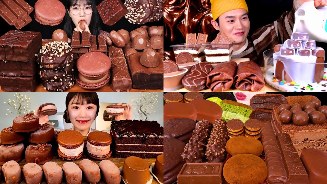 🍫 ASMR DESSERT MUKBANG 🤤 Chocolate Cake, Ice Cream, Donuts, Cookies & Sweet Treats Compilation 🍦✨