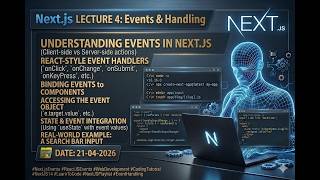 Next.js Events & Event Handling | Lecture 4: User Interaction