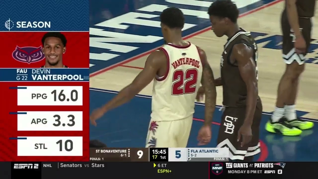 St. Bonaventure vs Florida Atlantic | 2025.11.30 | NCAAB Game