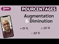 Pourcentage  augmentationdiminution