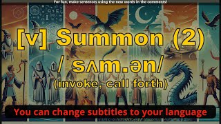 [v] Summon meaning (invoke, call forth) with 5 examples