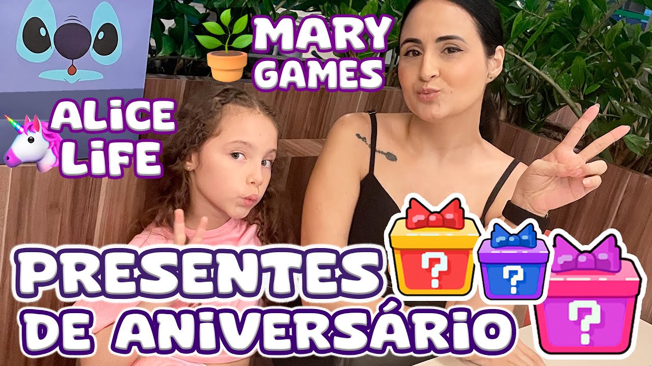 PRESENTES DE ANIVERSÁRIO DA TITIA MARY GAMES | VLOG ALICE ANDRADE