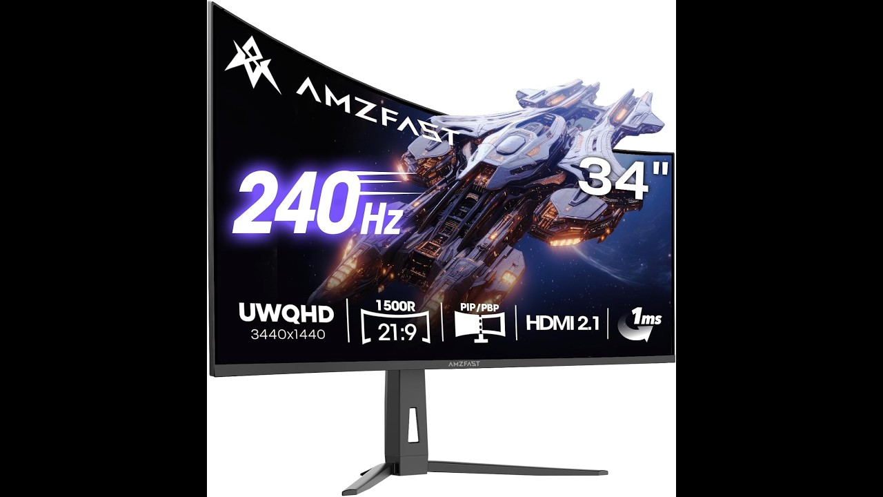 Amzfast AMZG34C8 Pro 34 Curved Gaming Monitor Review – UWQHD