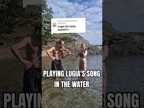 Playing Lugia's song in the water!