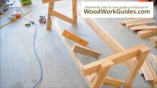 How to build a Double Chair Bench with Table