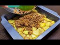 Just pour the minced meat on the potatoes, it will be delicious and very easy‼️