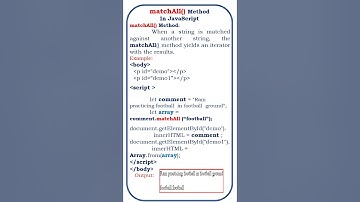 matchall() method in javascript @ensolutions5210 #javascript #matchall #javascripttutorials
