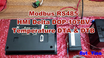 Lập trình HMI Delta DOP-107BV kết nối Modbus RS485 với đồng hồ nhiệt độ DTA DTB