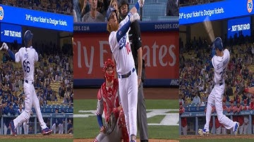 PHI@LAD: Puig, Bellinger, Turner homer to tie game