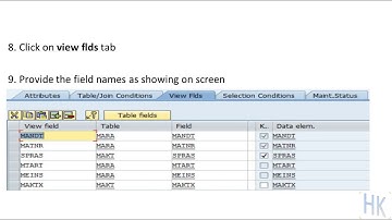 38 example on maintenance view in sap abap  #harikishorepoetabap