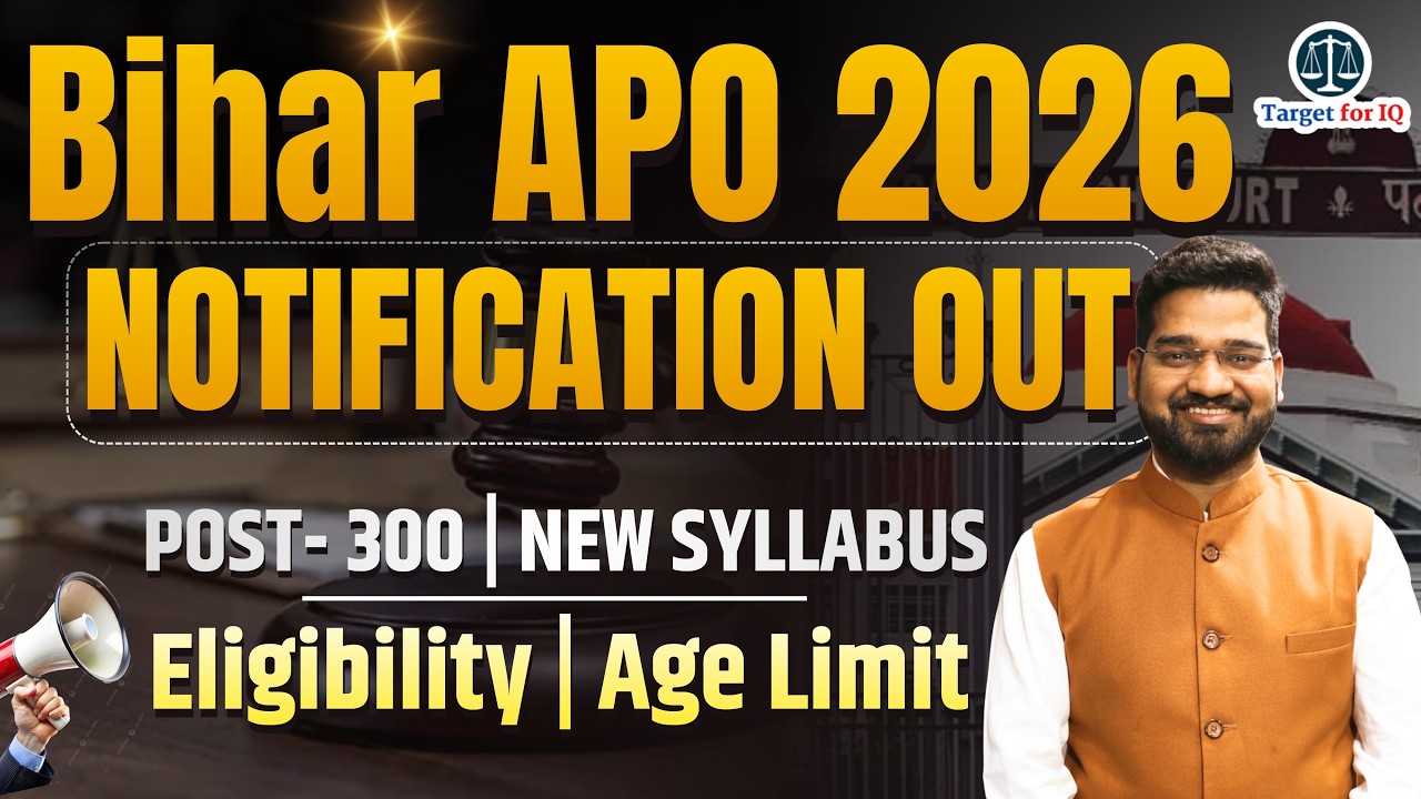 Bihar APO 2026 Notification Out 🔥 | 300 Post, New Syllabus, Eligibility & Age Limit Full Details