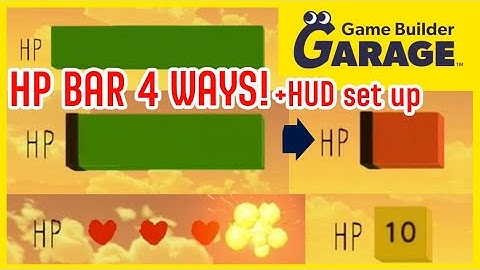 HP (Health) Bar 4 ways! with Marker or Extending Box Nodons | Game Builder Garage Tutorials #11