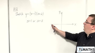GCSE Maths: A12-18 [Quadratic Graphs: Sketching y = (x - 1)(x + 2)]