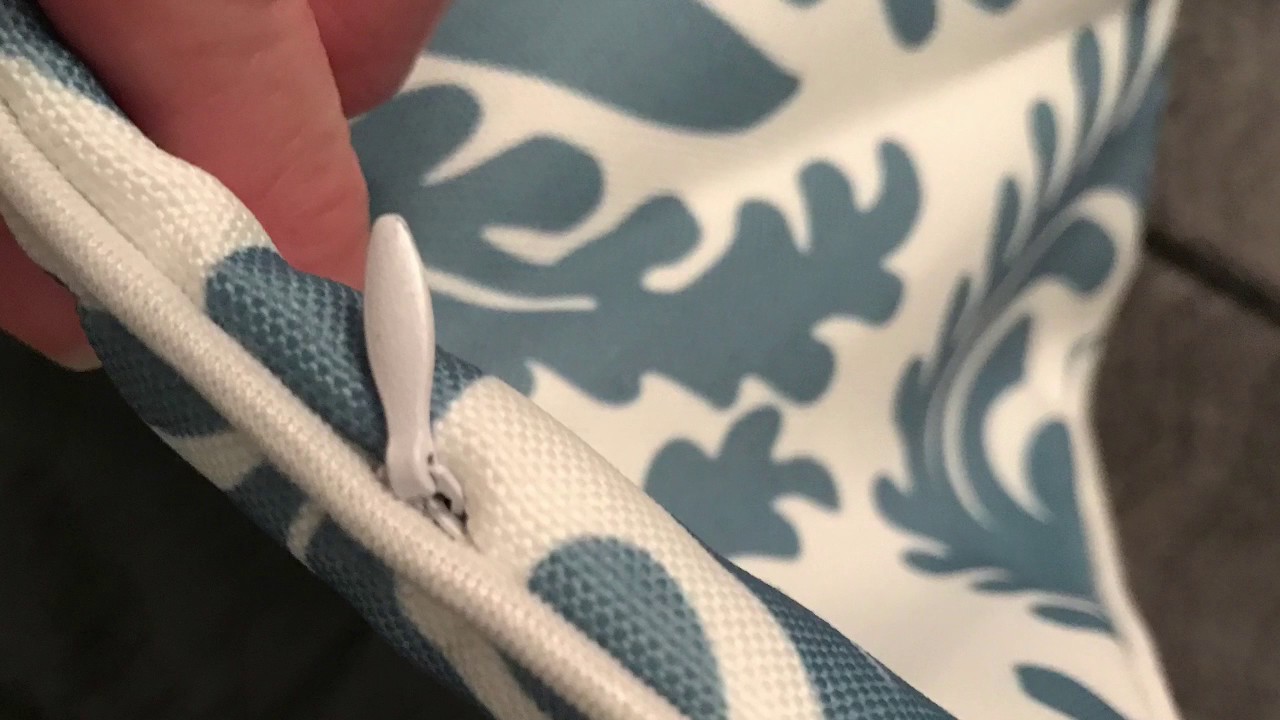 FabricMCC 16inch Blue Floral Damask Pillow Cover