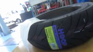 HOOP/B02  スクーター後輪　120/70-12　空気バルブも種類・在庫充実　【東京都八王子市】