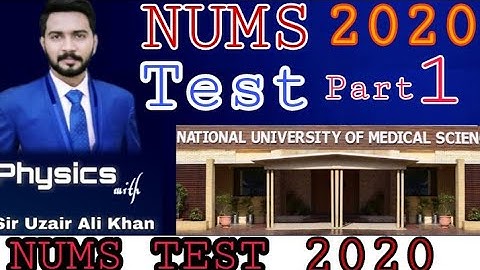 Mcqs NUMS Test 2020 || Solution with tricks || easy way || part 1