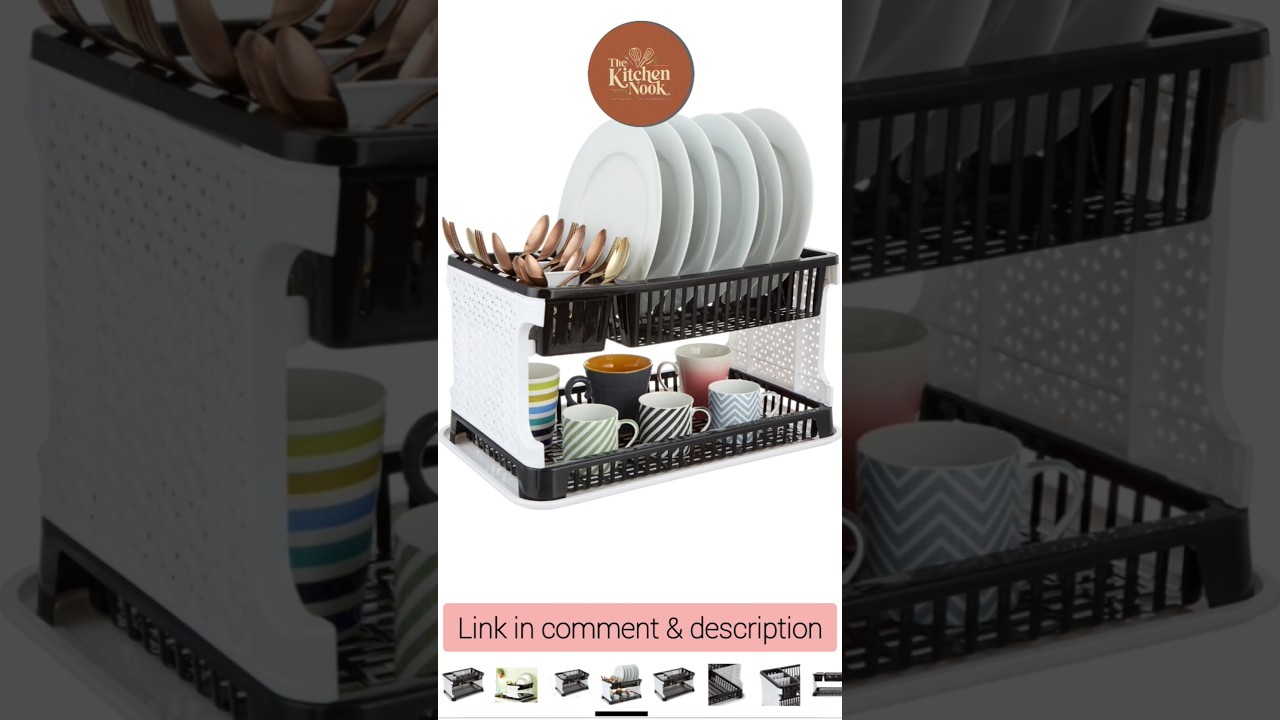 🧼 Solimo Plastic Dish Drainer Rack | Black | Durable & Spacious | Perfect for Everyday Kitchen Use!