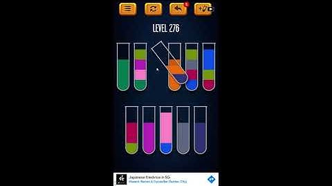 Water Sort Puzzle - Color Liquid Sorting Game Level 276 Solution