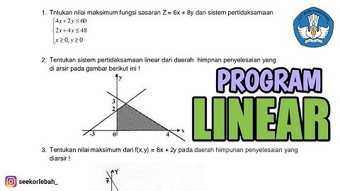 LATIHAN SOAL PROGRAM LINEAR‼️