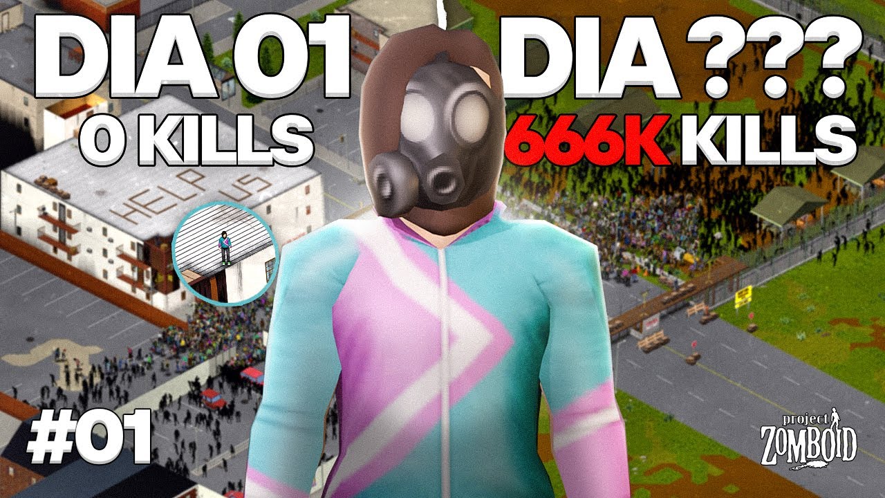 Sobrevivi 3 Anos no Modo HARDCORE e ELIMINEI 666 Mil Zumbis Project Zomboid (O INÍCIO)