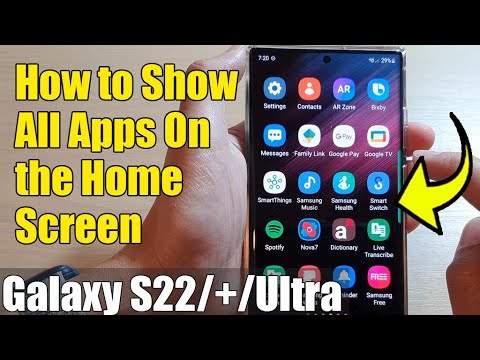 Galaxy S22S22Ultra: How To Show All Apps On The Home Screen