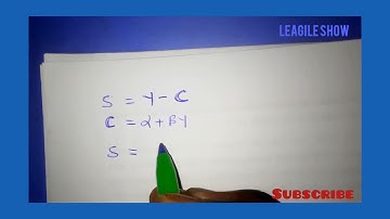 Deriving the savings function// the easiest  method.