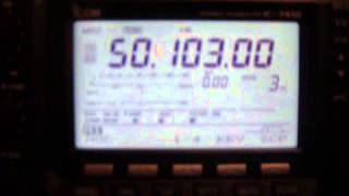MM0AMW on Auroral Es 6m into FN66 NB as heard by VE9AA