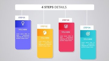 4 Steps Infographic Slide in PowerPoint .Tutorial No.: 1005