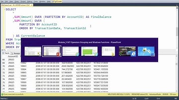 05 - Querying Microsoft SQL Server 2012 -  SET Operators Grouping and Windows Functions