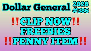 2026#386‼️Dollar General Couponing‼️CLIP NOW‼️FREEBIES‼️PENNY ITEM‼️MUST WATCH👀👀